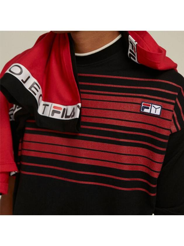 Fila Stripe Short Sleeve T-Shirt Red Black - Y/PROJECT - BALAAN 3