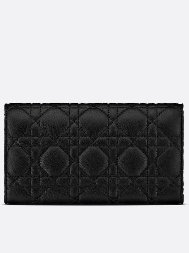 Caro Orchid Long Wallet Black - DIOR - BALAAN 6