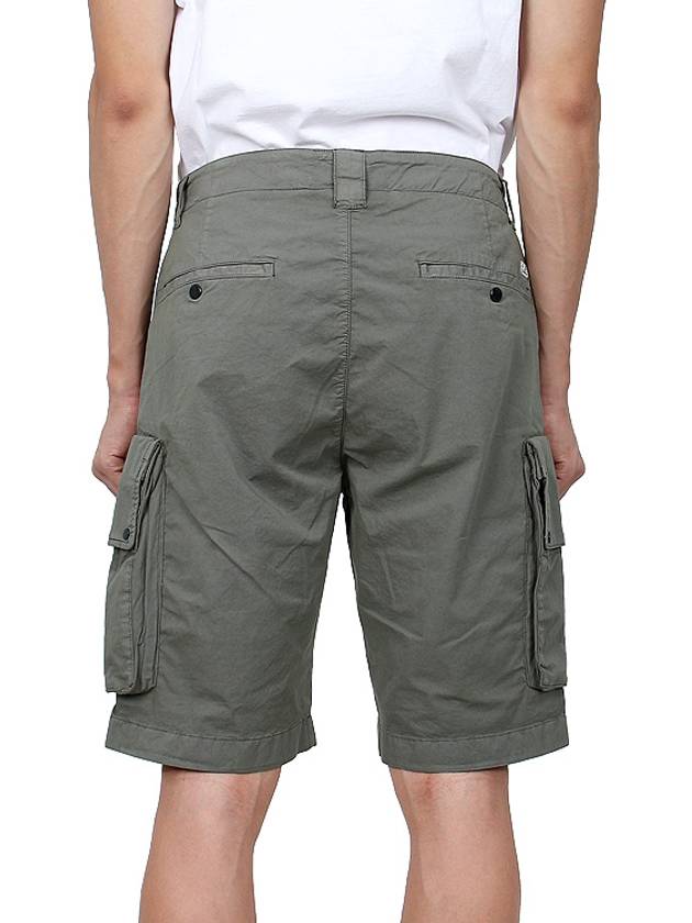 Twill Stretch Cargo Shorts Green - CP COMPANY - BALAAN 6