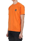 Logo Patch Short Sleeves T-Shirt Orange - STONE ISLAND - BALAAN 3