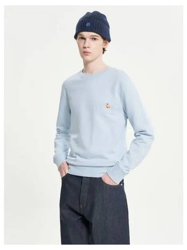 Men s Chillex Patch Regular Sweatshirt Sky Blue Domestic Product - MAISON KITSUNE - BALAAN 1