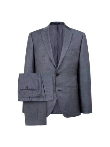 Men s no cheat lapel wool single suit charcoal gray - EMPORIO ARMANI - BALAAN 1