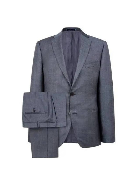 Men's no-cheat lapel wool single suit charcoal gray - EMPORIO ARMANI - BALAAN 1