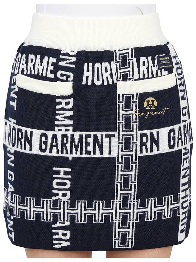 Pyro Merino Wool Skirt Navy - HORN GARMENT - BALAAN 7