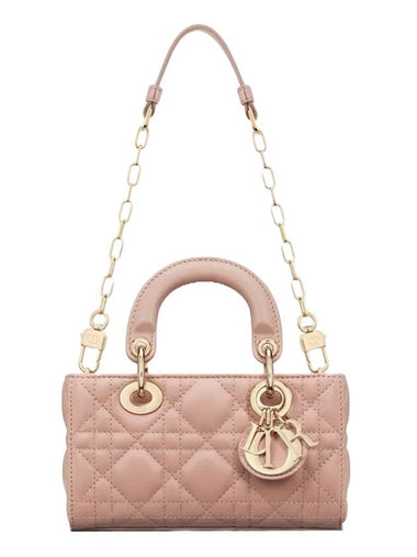 Lady D Joy Cannage Lambskin Micro Tote Bag Pink - DIOR - BALAAN 1