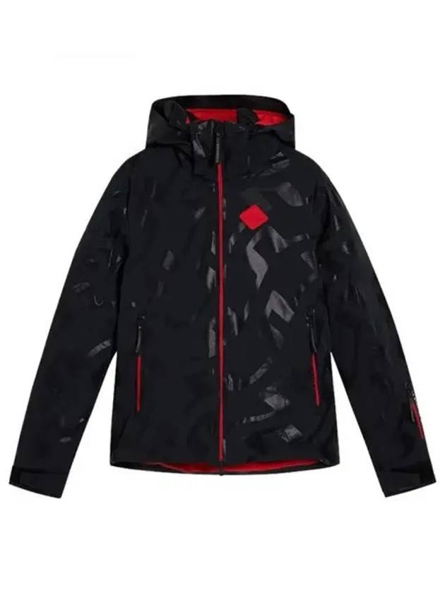 Ray Hybrid Print Bridge Wave Jacket Black - J.LINDEBERG - BALAAN 2