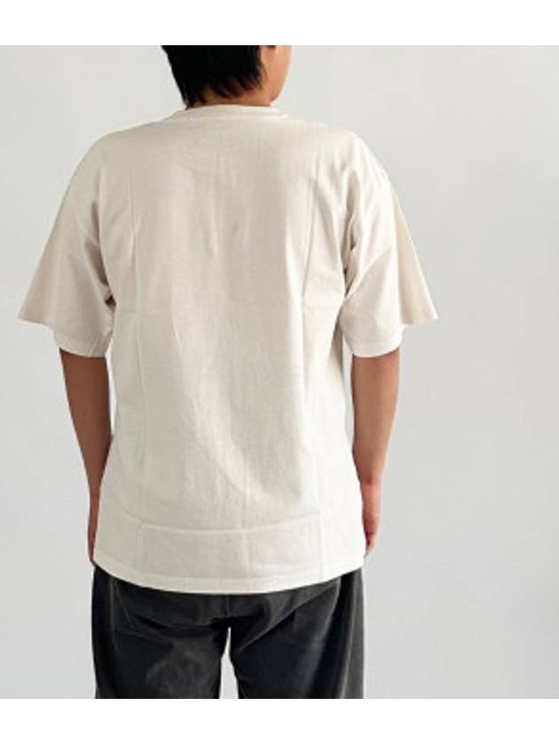 Distressed Flocked Logo Short Sleeve T-Shirt White - DIESEL - BALAAN 5