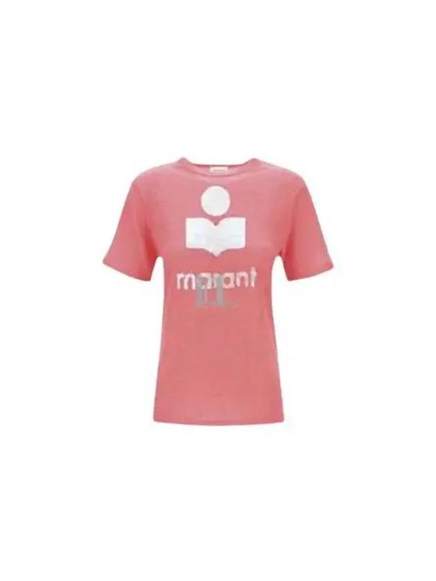 Zwell Logo Print Short Sleeve T-Shirt Pink - ISABEL MARANT - BALAAN 2