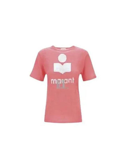 Zwell Logo Print Short Sleeve T-Shirt Pink - ISABEL MARANT - BALAAN 2