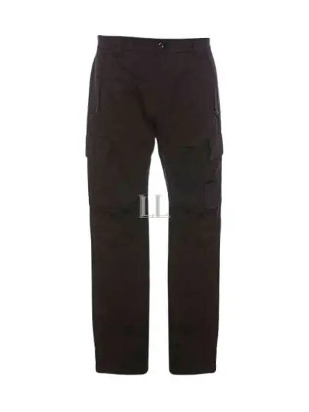 Men's Metropolis Stretch Satin Cargo Straight Pants Black - CP COMPANY - BALAAN 2