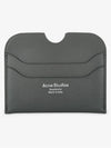 Silver Logo Card Wallet Dark Grey - ACNE STUDIOS - BALAAN 3