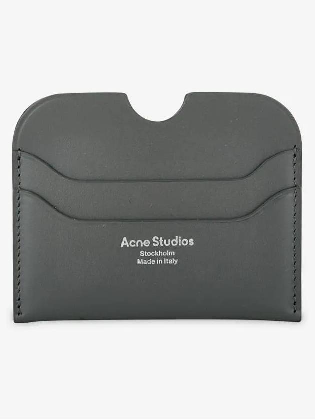 Silver Logo Card Wallet Dark Grey - ACNE STUDIOS - BALAAN 3