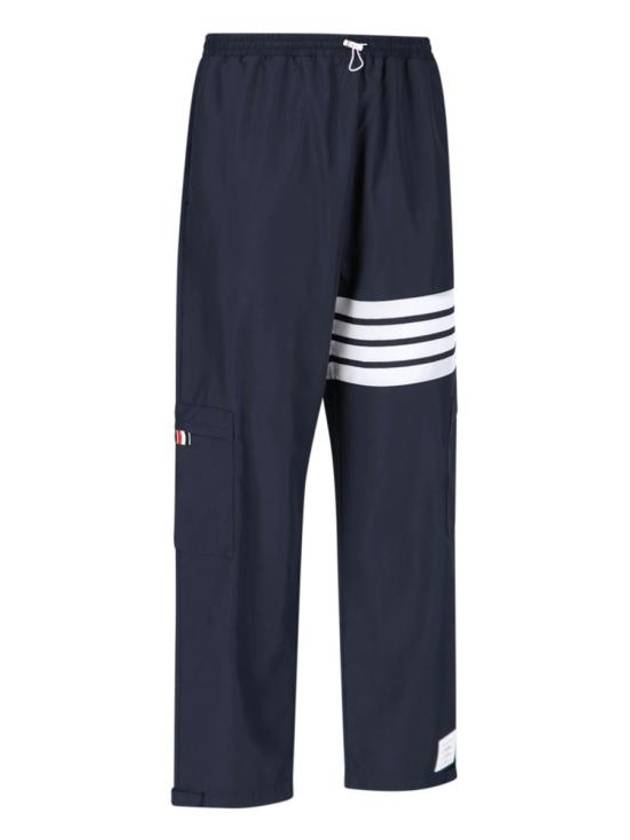 Men's Military Ripstop Mesh 4 Bar Track Pants Navy - THOM BROWNE - BALAAN 3