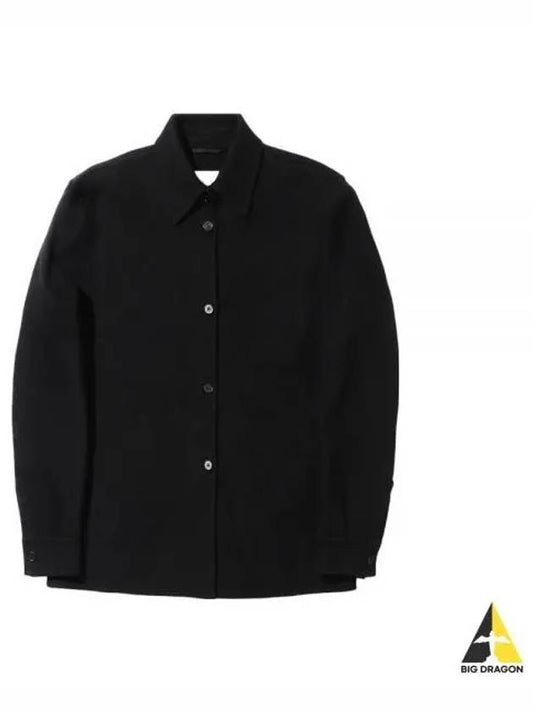 Women's Wool Shirt Jacket Black - JIL SANDER - BALAAN 2