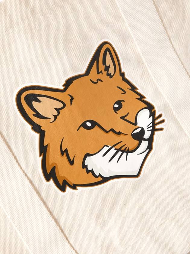 Bold Fox Head Eco Bag Ecru - MAISON KITSUNE - BALAAN 3