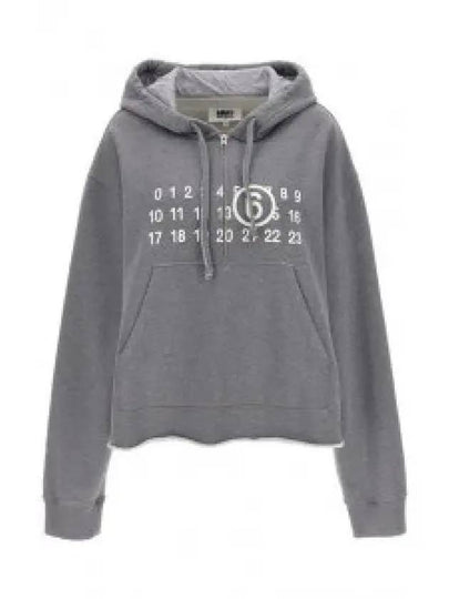 Numeric Logo Zip Hoodie Sweatshirt Grey - MAISON MARGIELA - BALAAN 2