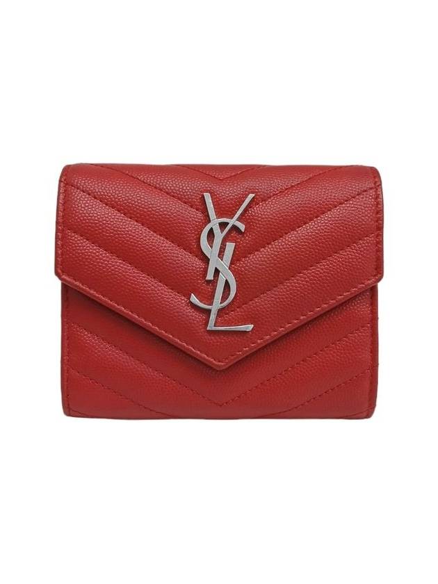 Women s 403943 Envelope Monogram Compact 3 fold Half Wallet - SAINT LAURENT - BALAAN 1