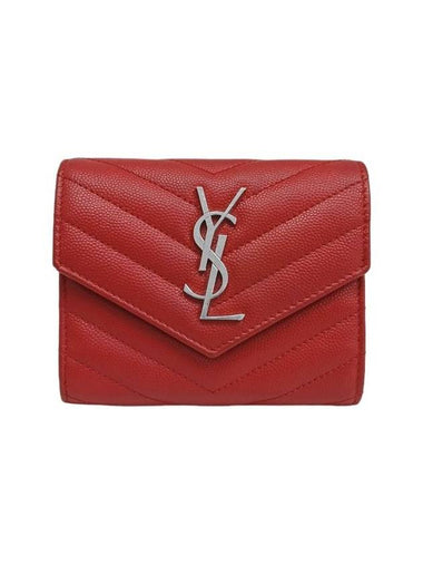 Women s 403943 Envelope Monogram Compact 3 fold Half Wallet - SAINT LAURENT - BALAAN 1