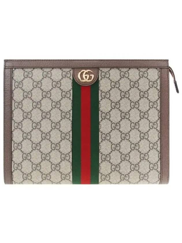 Ophidia Pouch Clutch Bag Beige Ebony - GUCCI - BALAAN 2