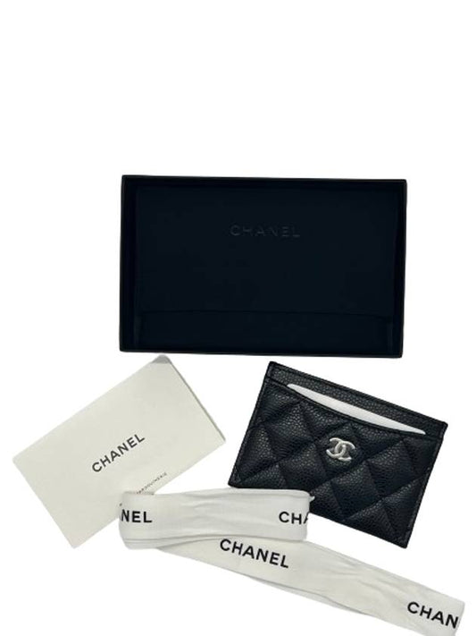 Classic card holder grained calfskin silver metal black AP0213 cabinet - CHANEL - BALAAN 2