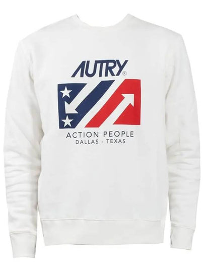 Iconic USA Logo Crew Neck Sweatshirt White - AUTRY - BALAAN 2