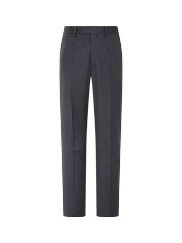 Men s Tapered Wool Criss Pants Dark Gray 270121 - EMPORIO ARMANI - BALAAN 1