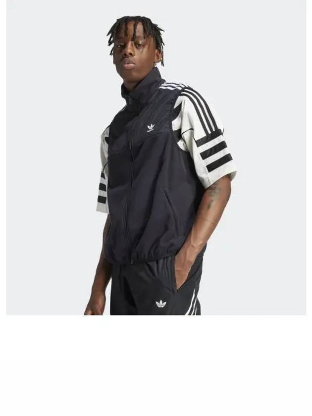 3 Stripe Microfleece Vest Black - ADIDAS - BALAAN 2