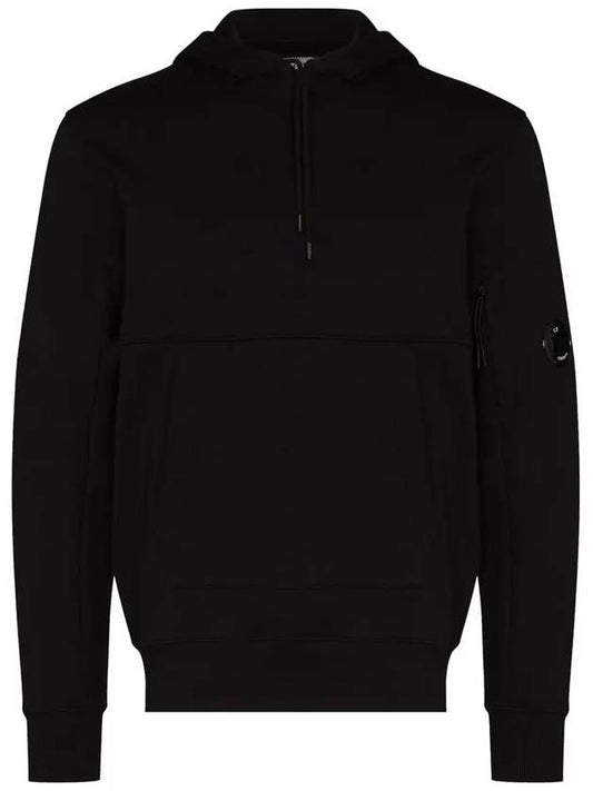 Men's Lens Wappen Fleece Hoodie Black - CP COMPANY - BALAAN 2