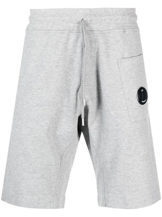 Light Fleece Regular Shorts Grey Melange - CP COMPANY - BALAAN 1
