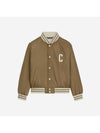 Paris Teddy Lightweight Nylon Bomber Jacket Caramel - CELINE - BALAAN 1