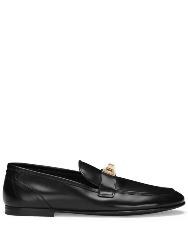 logo decorated leather loafers A50489AQ237 - DOLCE&GABBANA - BALAAN 1