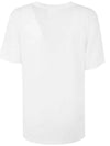 Zewel Logo Print Linen Short Sleeve T-Shirt White - ISABEL MARANT - BALAAN 4