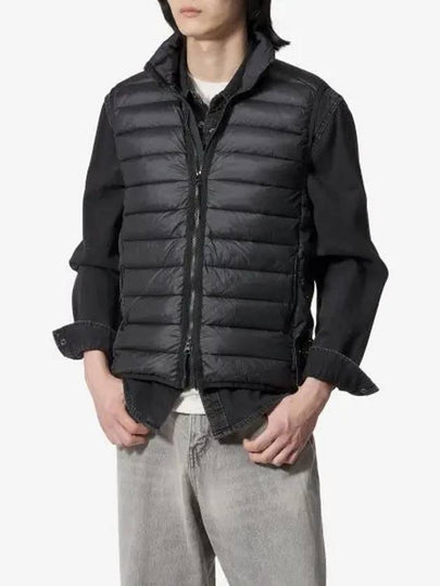 Loom Woven Chambers Recycled Nylon Down TC Vest Black - STONE ISLAND - BALAAN 2