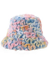 Pink muhly eco-fur bucket hat - DILETTANTISME - BALAAN 4
