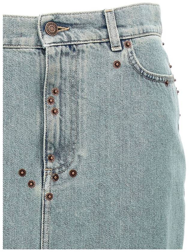 Moschino Rivets Denim Skirt - MOSCHINO - BALAAN 3