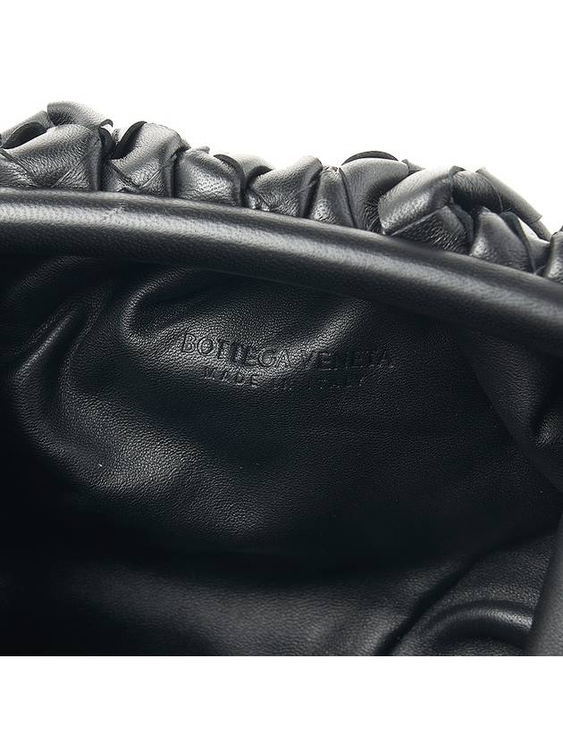 Intrecciato Small Leather Pouch Bag Black - BOTTEGA VENETA - BALAAN 10