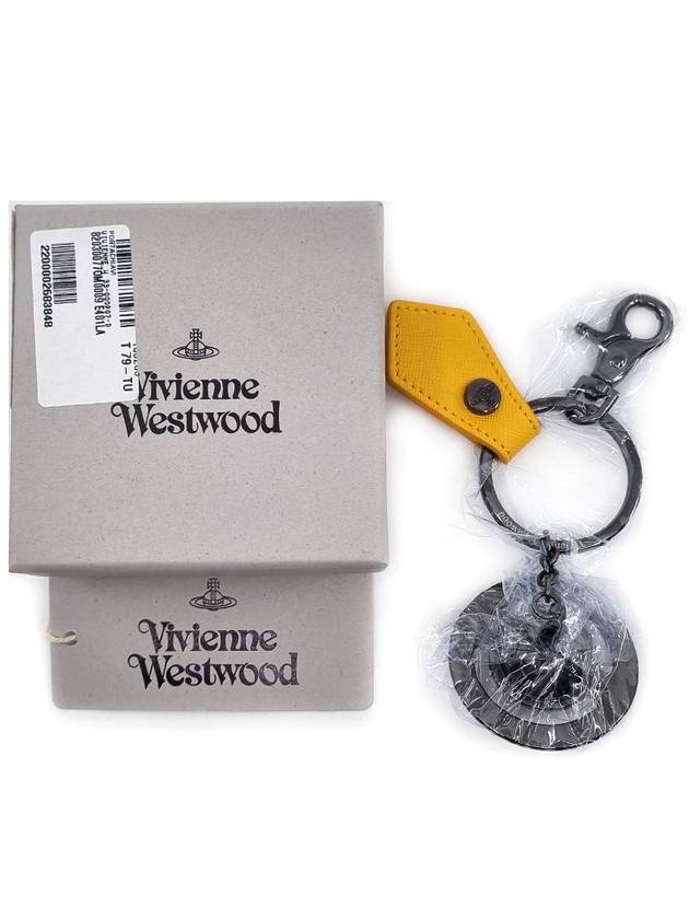 Saffiano 3D ORB Gunmetal Key Holder Yellow - VIVIENNE WESTWOOD - BALAAN 6