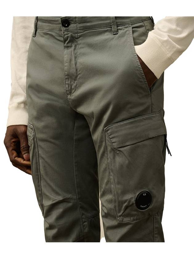 Stretch Sateen Ergonomic Cargo Pants Grey - CP COMPANY - BALAAN 6