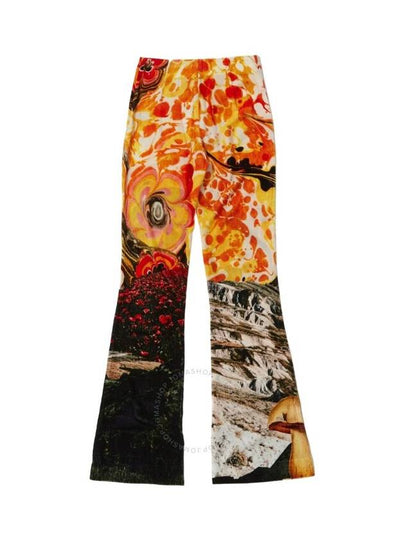 Acne Studios Printed Trousers Silk Blend In Brown, Brand Size 36 (US Size 4) - ACNE STUDIOS - BALAAN 2