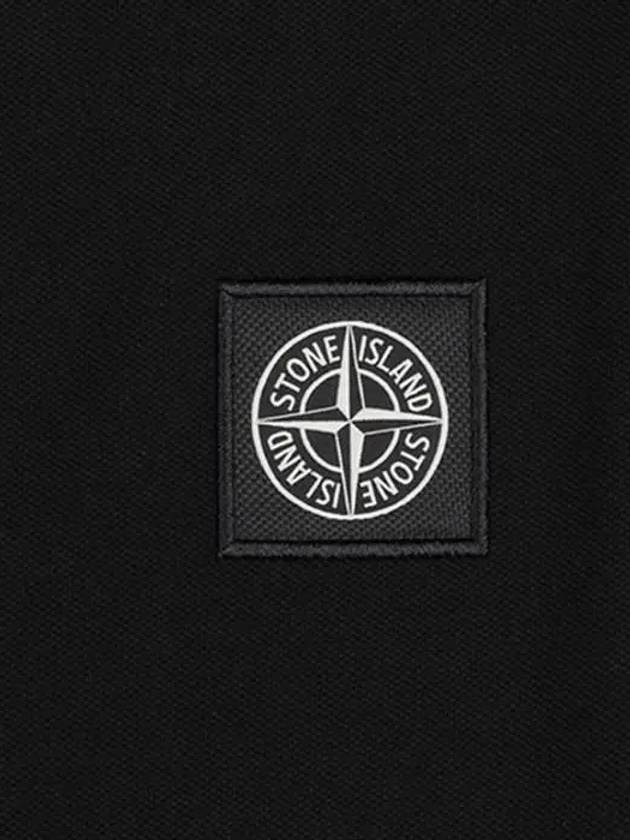 Logo Badge Polo Shirt Black - STONE ISLAND - BALAAN 6