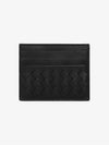 Intrecciato Weaving Card Wallet Black - BOTTEGA VENETA - BALAAN 3