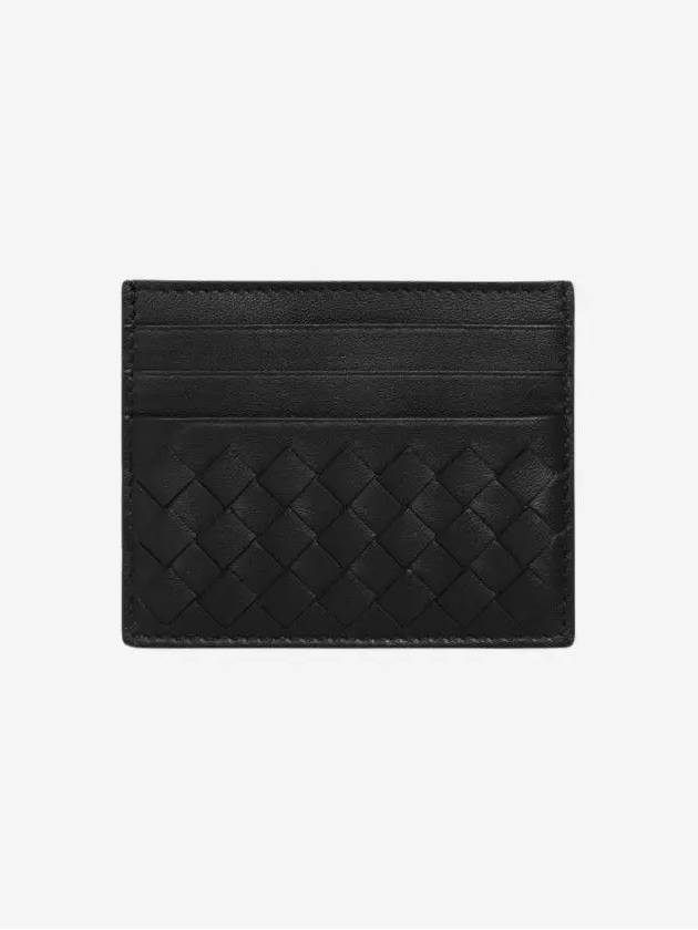 Intrecciato Weaving Card Wallet Black - BOTTEGA VENETA - BALAAN 3