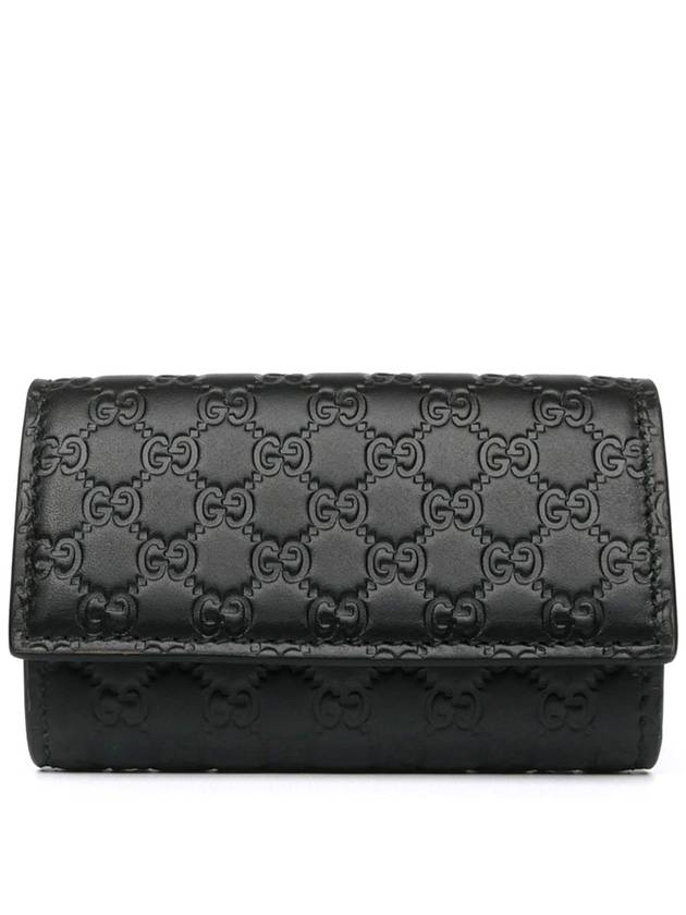 Microssima GG Bifold Silver Key Holder Black - GUCCI - BALAAN 2