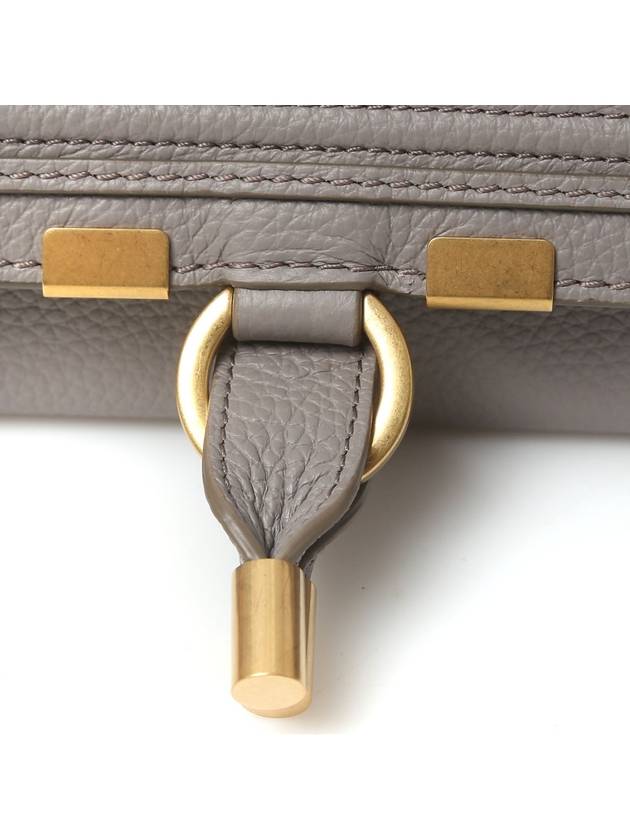 Marci Flap Grain Calfskin Long Wallet Cashmere Gray - CHLOE - BALAAN.