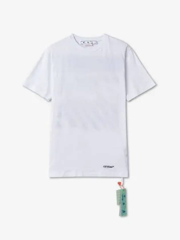 Scrubble Diag Slim Short Sleeve T-Shirt White - OFF WHITE - BALAAN 2