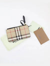 Vintage Check Leather Card Wallet Beige - BURBERRY - BALAAN 5