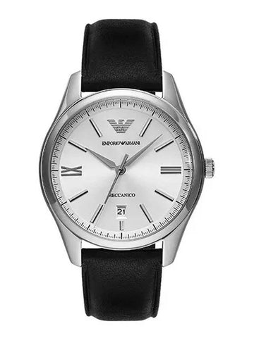 Men's Antonio Automatic Leather Watch Black - EMPORIO ARMANI - BALAAN 1