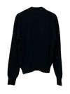 Red Heart Logo Merino Wool Cardigan Black - AMI - BALAAN 4