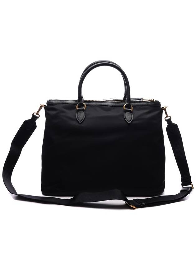 Tessuto Nylon Saffiano Tote Shoulder Bag Black - PRADA - BALAAN 5