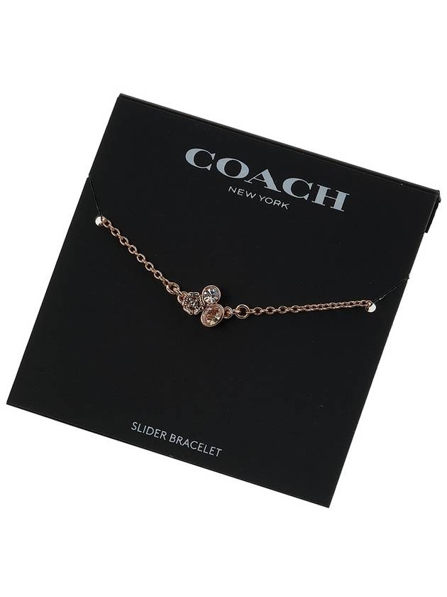 Mini Crystal Slider Bracelet C9329 ROSE GOLD - COACH - BALAAN 8